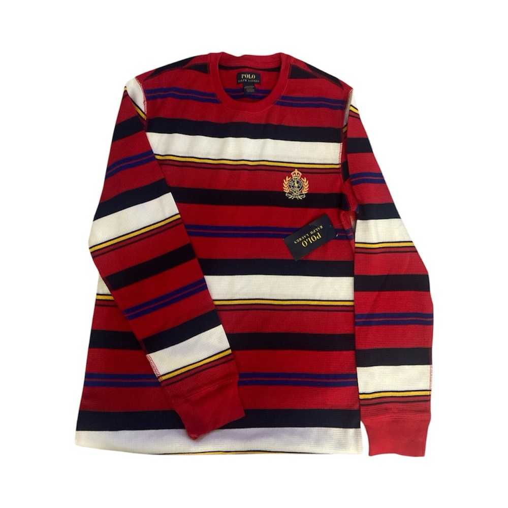 Polo Ralph Lauren Striped Long Sleeve Shirt (Thermal Style)